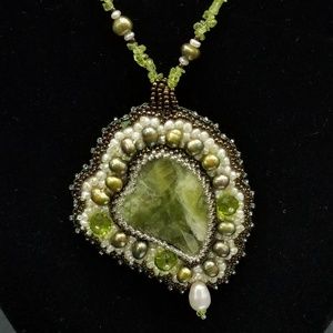 Handmade Green Jasper & Peridot Necklace